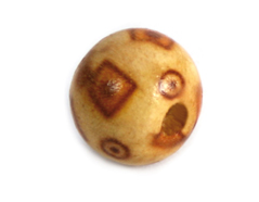Z14596 14596 Perle bois boule decoree avec carres Innspiro - Article