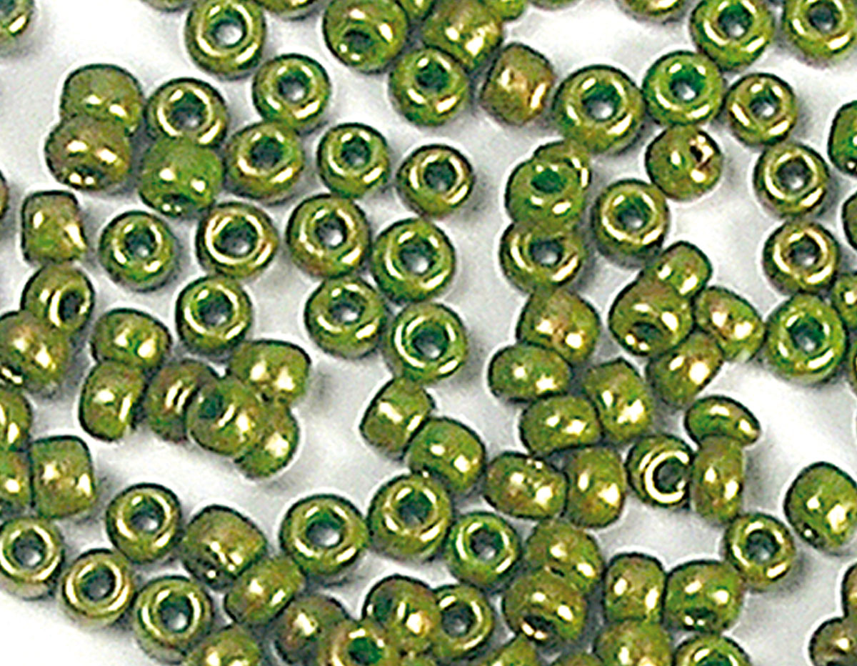 Z14933 B14933 14933 Z14923 B14923 14923 Z14603 B14603 14603 Rocaille de verre ronde eclat metallique vert olive Innspiro