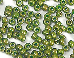 Z14933 B14933 14933 Z14923 B14923 14923 Z14603 B14603 14603 Rocaille de verre ronde eclat metallique vert olive Innspiro - Article