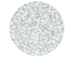 14640 Rocalla de vidrio redonda color interior blanco 2 3mm 09gr Tubo Innspiro - Ítem