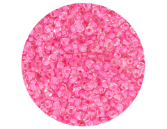 14642 Rocaille de verre ronde couleur interieur rose 2 3mm 09gr Tube Innspiro - Article