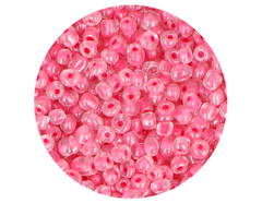 14652 Rocalla de vidrio redonda color interior rosa 3 0mm 09gr Tubo Innspiro - Ítem
