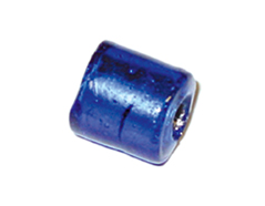 15130 Z15130 Cuenta de vidrio cilindro transparente azul marino Innspiro - Ítem