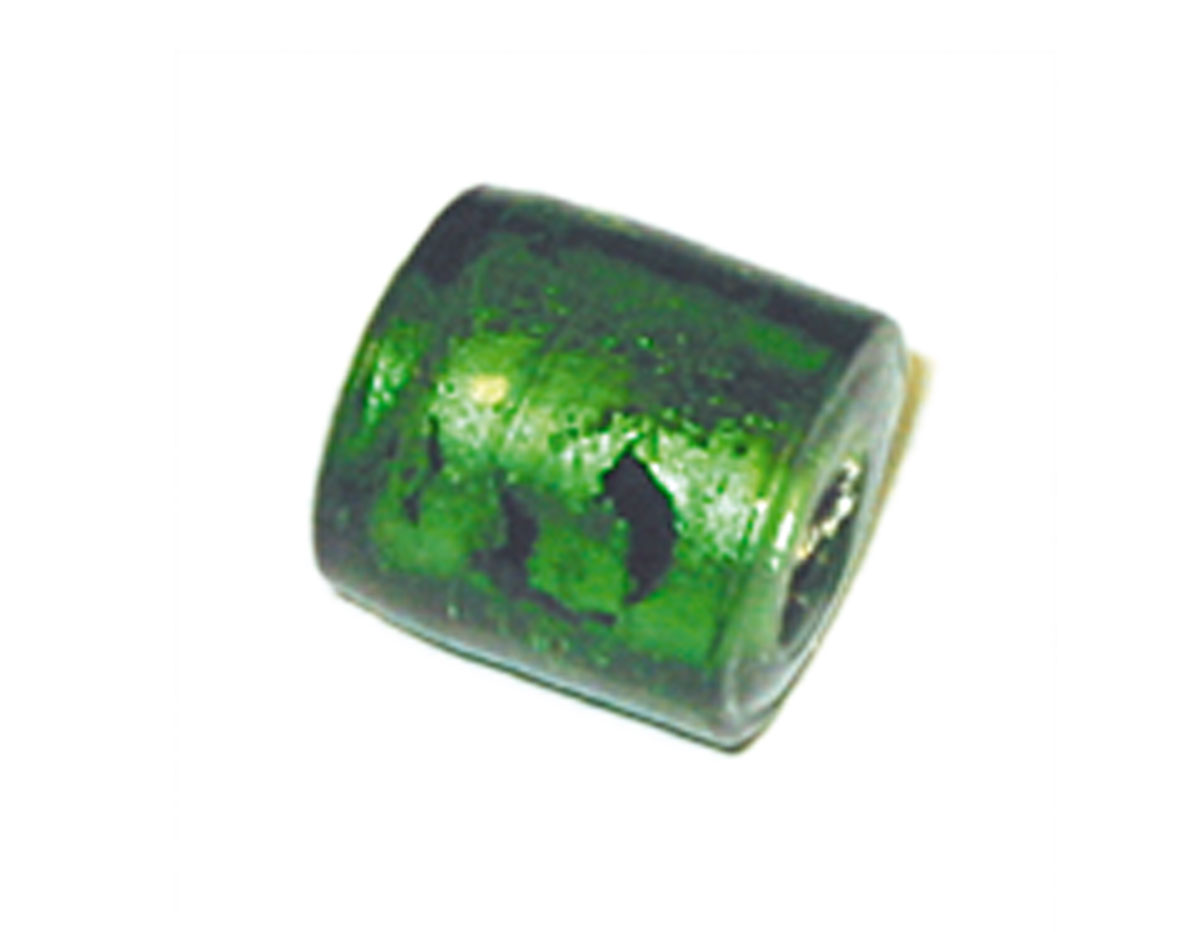 15131 Z15131 Cuenta de vidrio cilindro transparente verde Innspiro