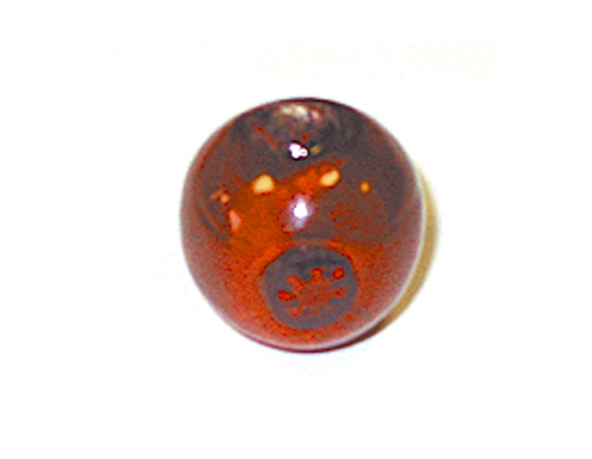 15208 Z15208 Perle en verre boule avec dessin transparent rouge Innspiro
