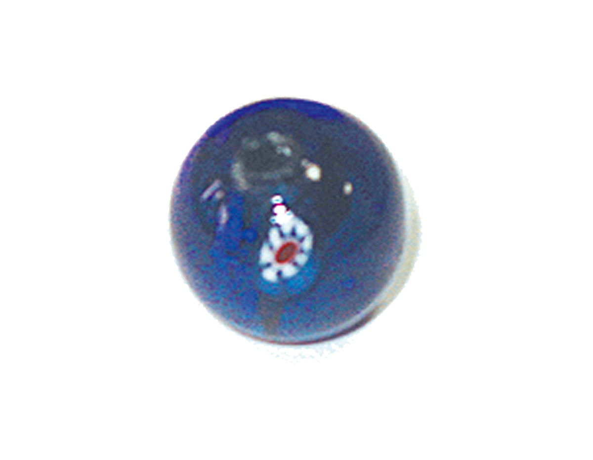15210 Z15210 Cuenta de vidrio bola con dibujo transparente azul marino Innspiro