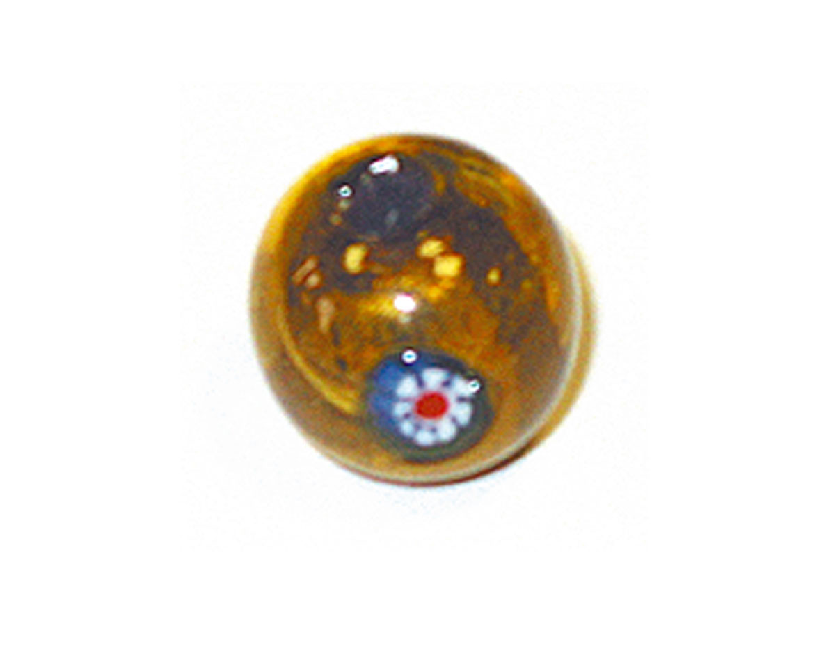 15212 Z15212 Perle en verre boule avec dessin transparent or Innspiro