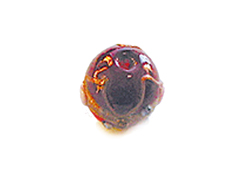 15228 Z15228 Perle en verre boule avec relief transparent rouge Innspiro - Article