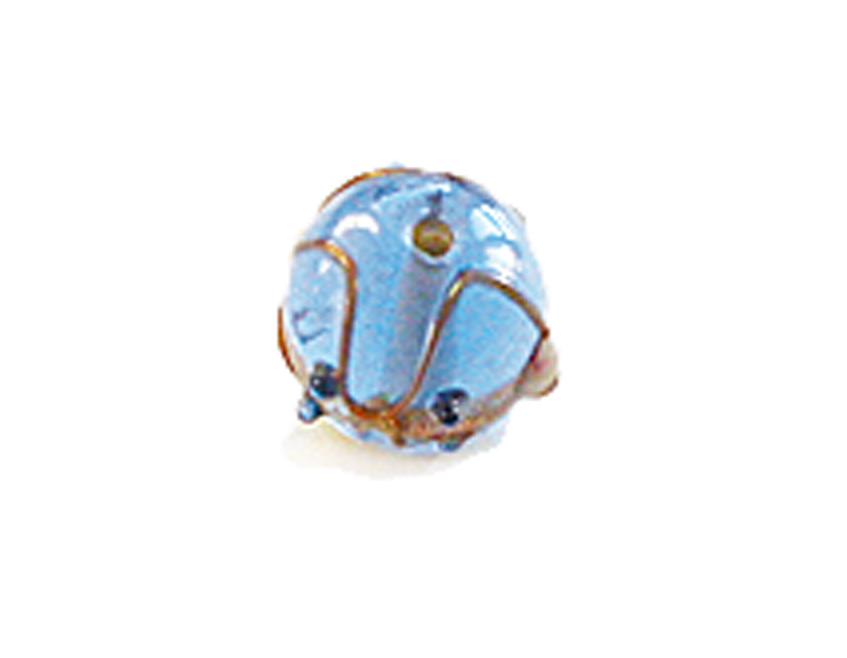 Z15229 15229 Perle en verre boule avec relief transparent bleu ciel Innspiro