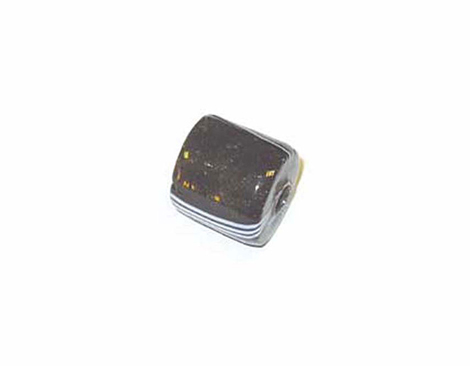 15313 Z15313 15313- Perles verre brillant -Cube raye- Innspiro