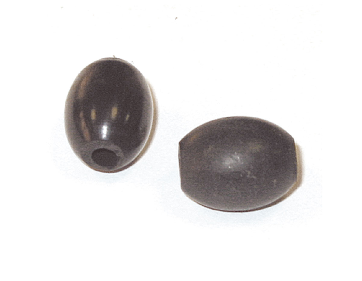 15421 Z15421 Perle de corne tonneau noir Innspiro