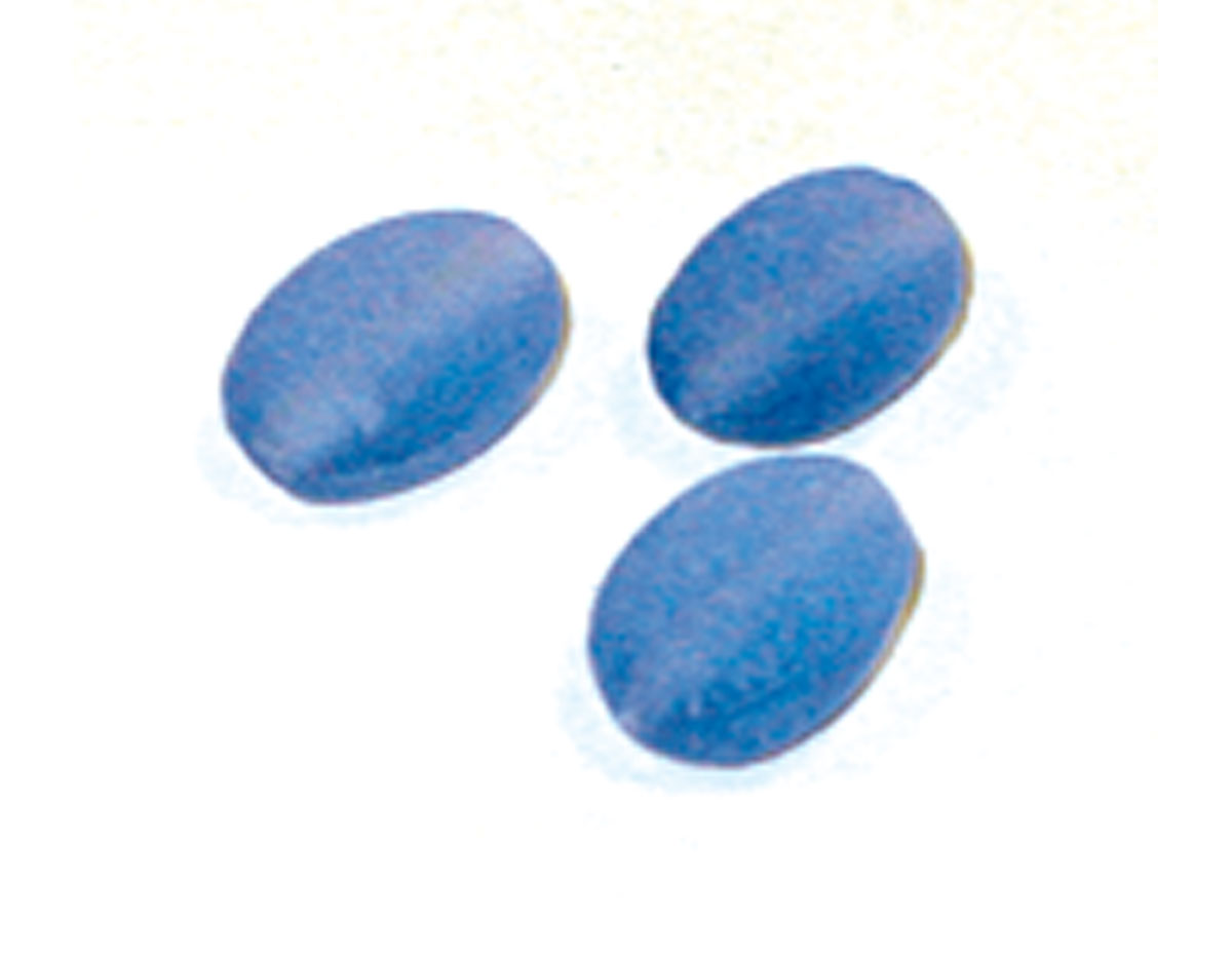 15431 Z15431 Perle en verre pierre ovale glacee bleu Innspiro