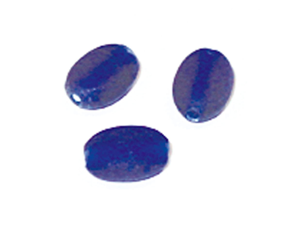 15432 Z15432 Perle en verre pierre ovale glacee bleu marine Innspiro