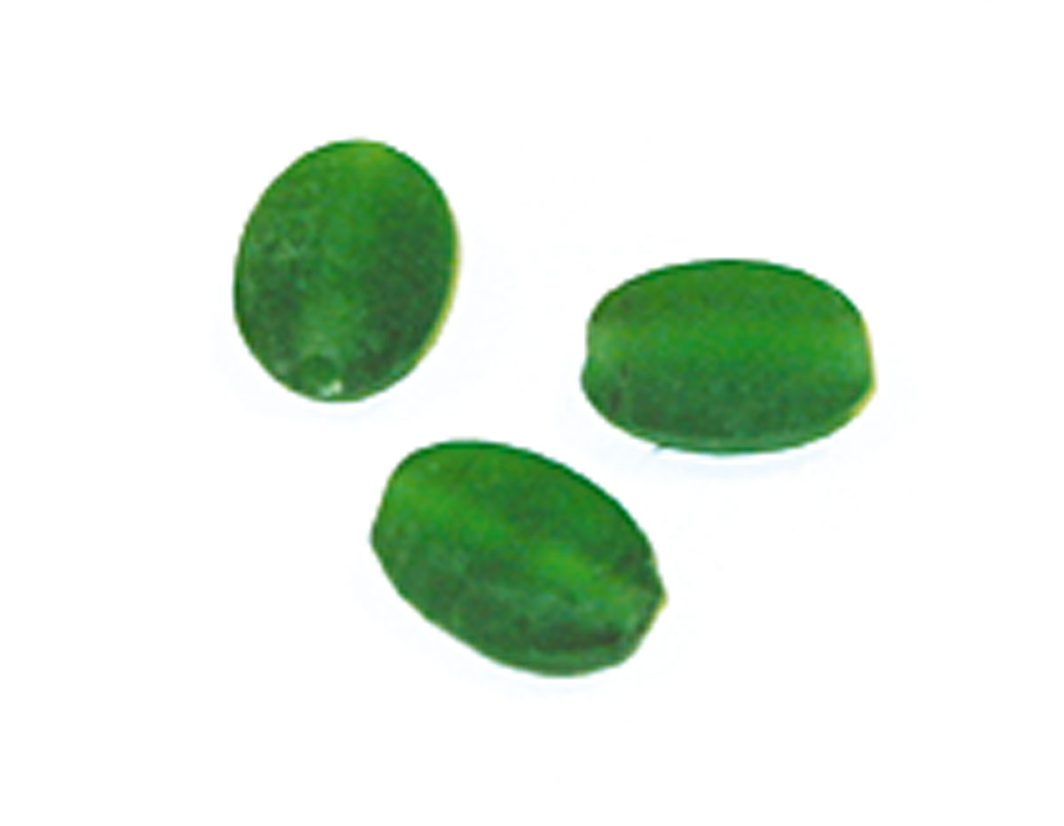 15433 Z15433 Perle en verre pierre ovale glacee vert Innspiro