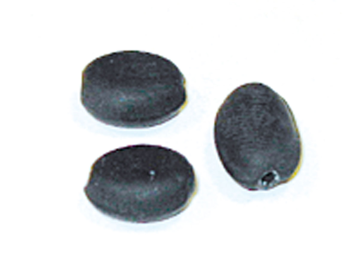 15437 Z15437 Perle en verre pierre ovale glacee noir Innspiro