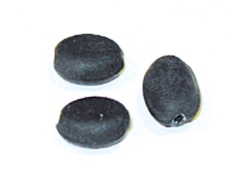 15437 Z15437 Perle en verre pierre ovale glacee noir Innspiro - Article