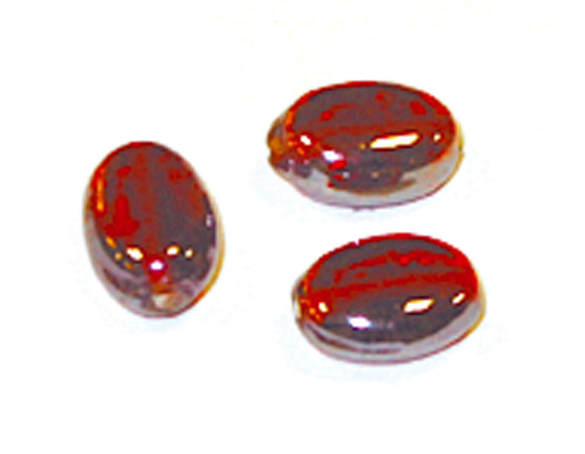 15438 Z15438 Perle en verre pierre ovale glacee rouge Innspiro