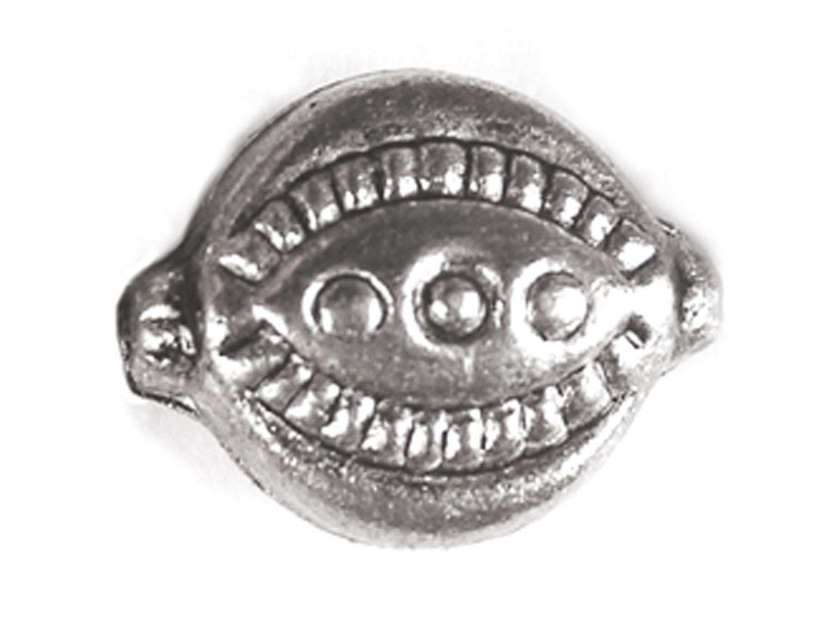 Z15463 15463 Perle metallique aluminium ovale argente Innspiro