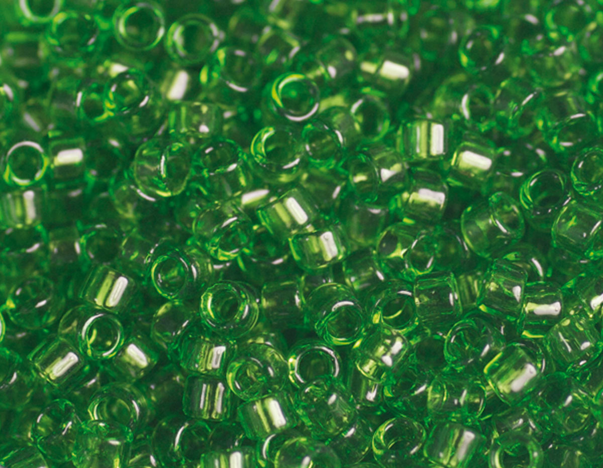 156007 Z155007 Z156007 155007 Perles japonaises cylindre Treasure transparent vert Toho