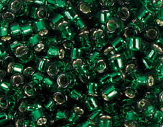 Z156036 156036 Z155036 155036 Cuentas japonesas cilindro Treasure plateado verde Toho - Ítem