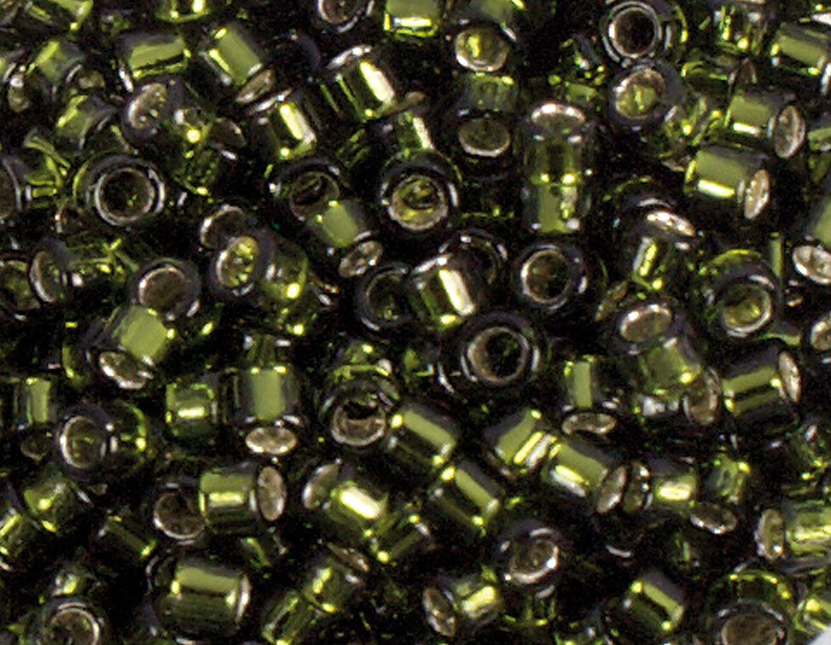 Z156037 156037 Z155037 155037 Cuentas japonesas cilindro Treasure plateado verde oliva Toho