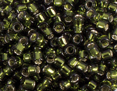 Z156037 156037 Z155037 155037 Perles japonaises cylindre Treasure argente vert olive Toho - Article
