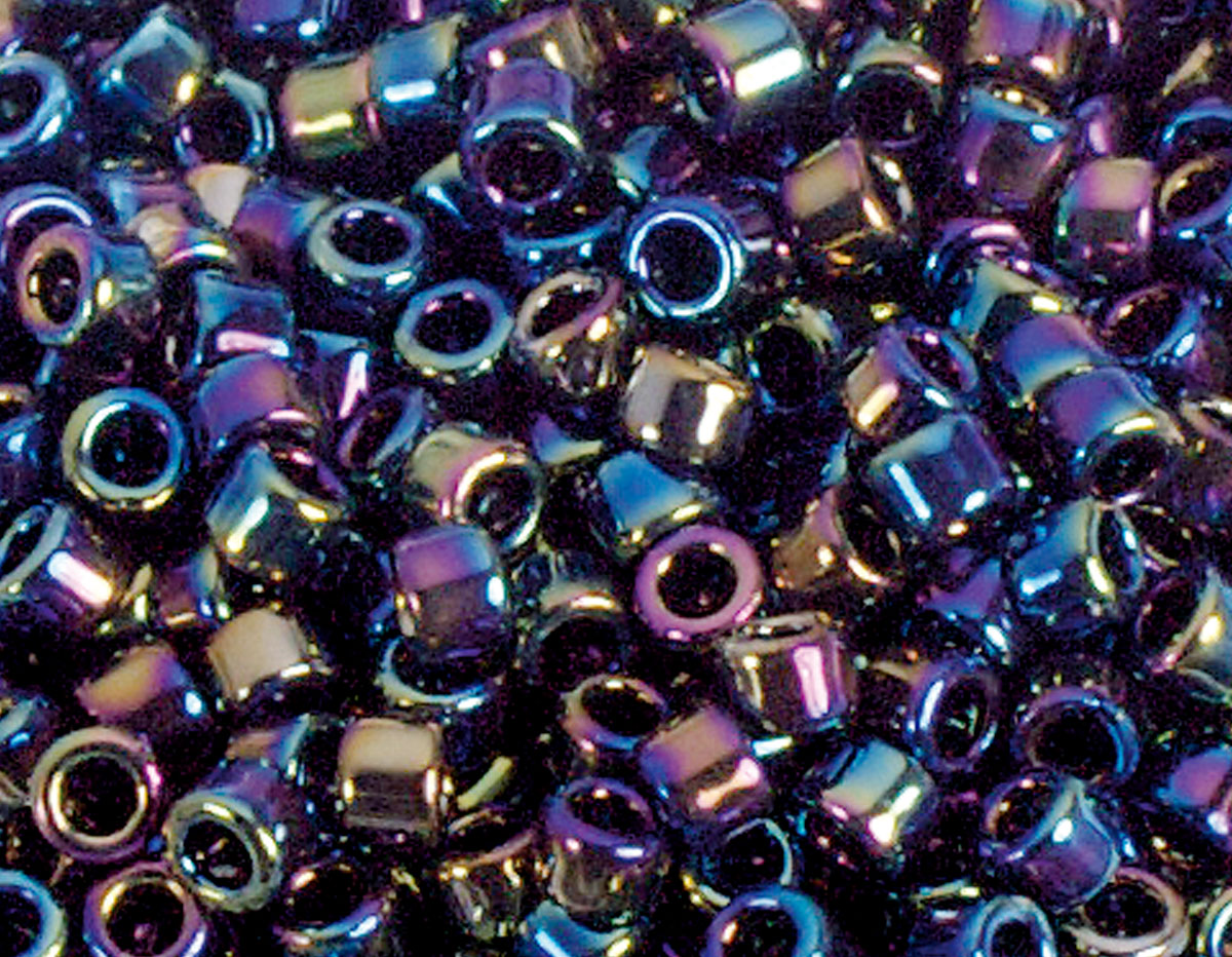 Z156086 156086 Z155086 155086 Perles japonaises cylindre Treasure metallique vert multi couleur Toho