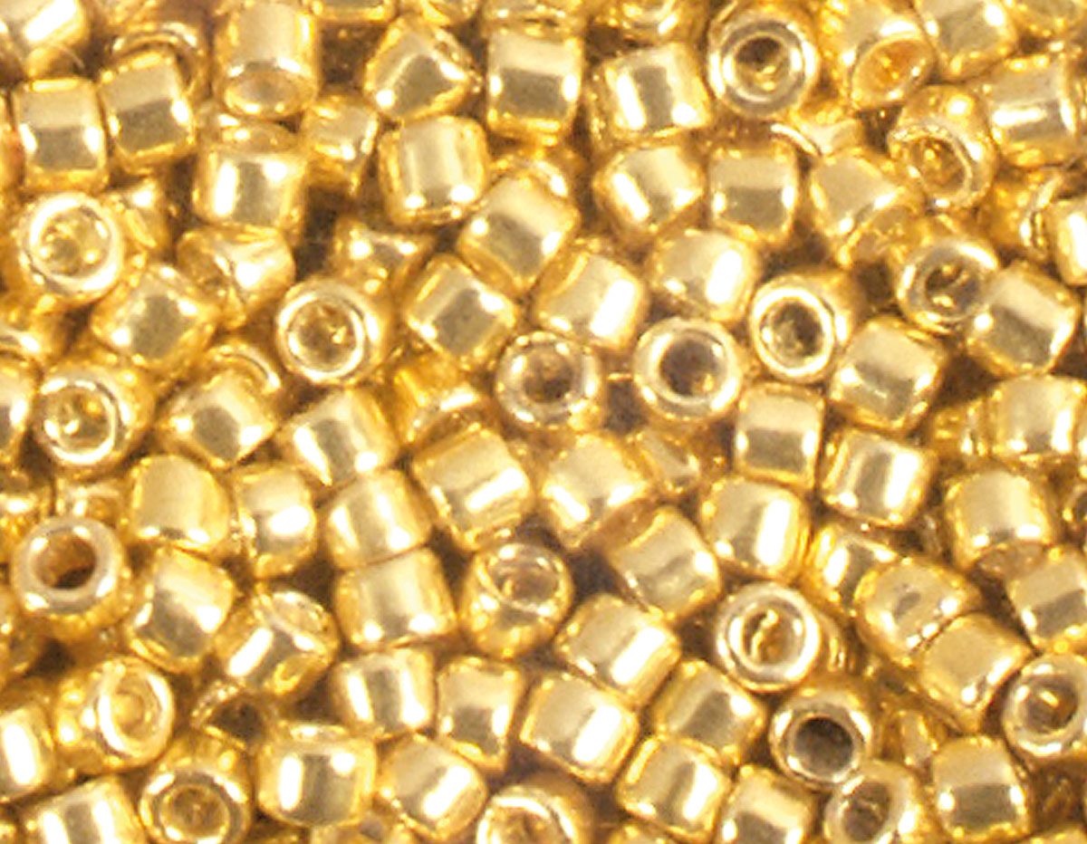 Z156557 156557 Z155557 155557 Cuentas japonesas cilindro Treasure galvanizado dorado Toho