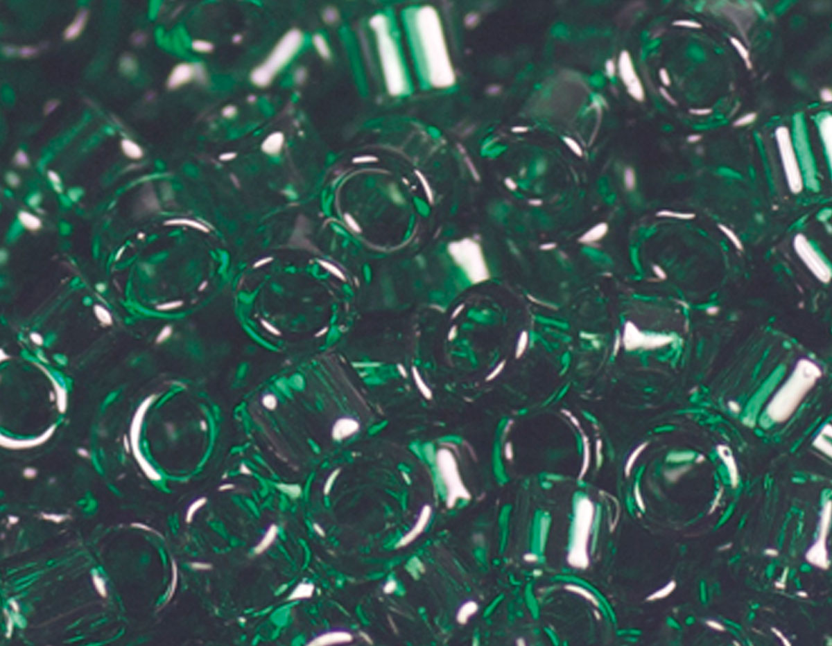Z156939 156939 Z155939 155939 Cuentas japonesas cilindro Treasure transparente verde Toho