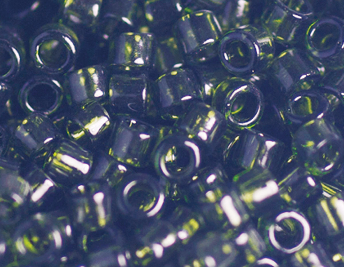Z156940 156940 Z155940 155940 Cuentas japonesas cilindro Treasure transparente verde oliva Toho