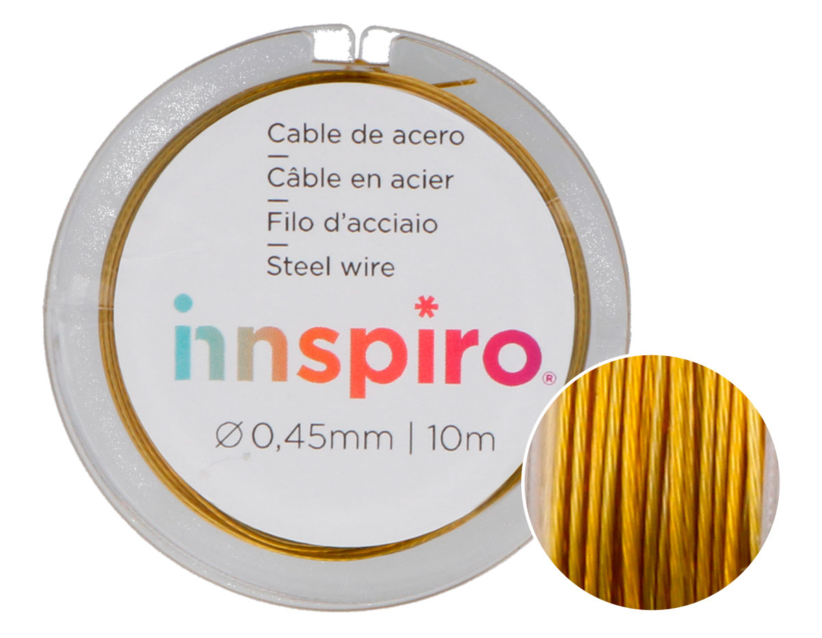 15960 Cable acero dorado viejo Innspiro