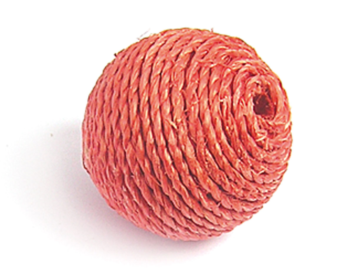 Z16504 16504 Perle bois boule doublee avec cordon rouge Innspiro