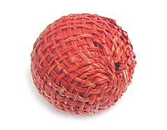 Z16514 16514 Cuenta madera bola forrada con tela roja Innspiro - Ítem
