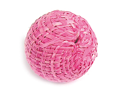Z16515 16515 Cuenta madera bola forrada con tela rosada Innspiro - Ítem