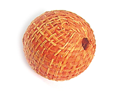 Z16519 16519 Perle bois boule doublee avec tissu orange Innspiro - Article