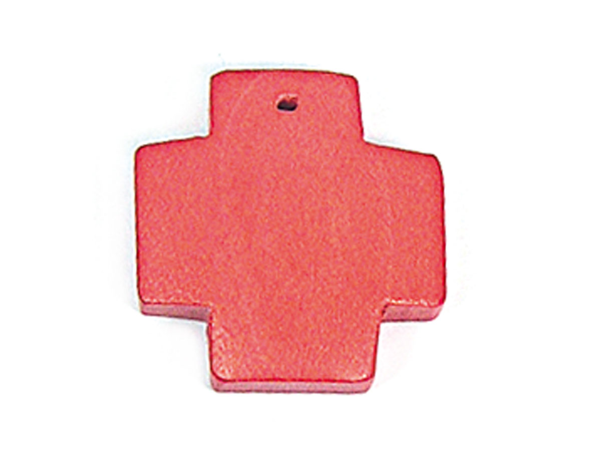 Z16624 16624 Pendentif bois croix ciree rouge Innspiro