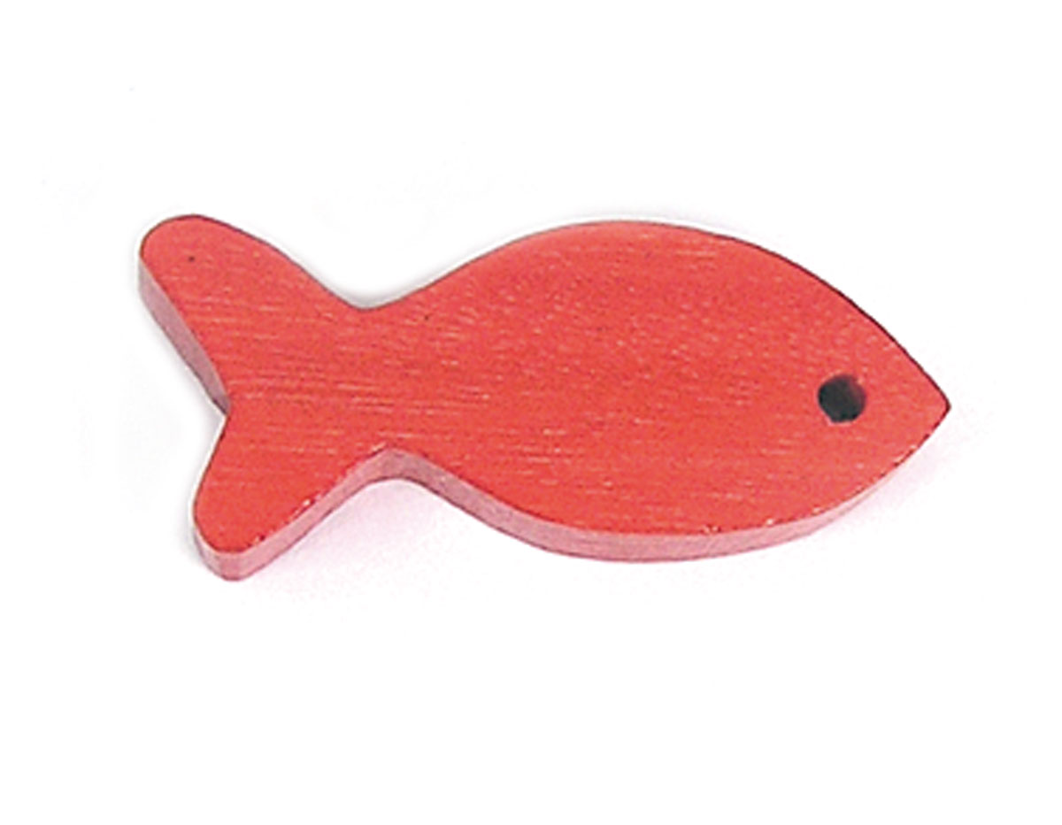 Z16634 16634 Pendentif bois poisson cire rouge Innspiro