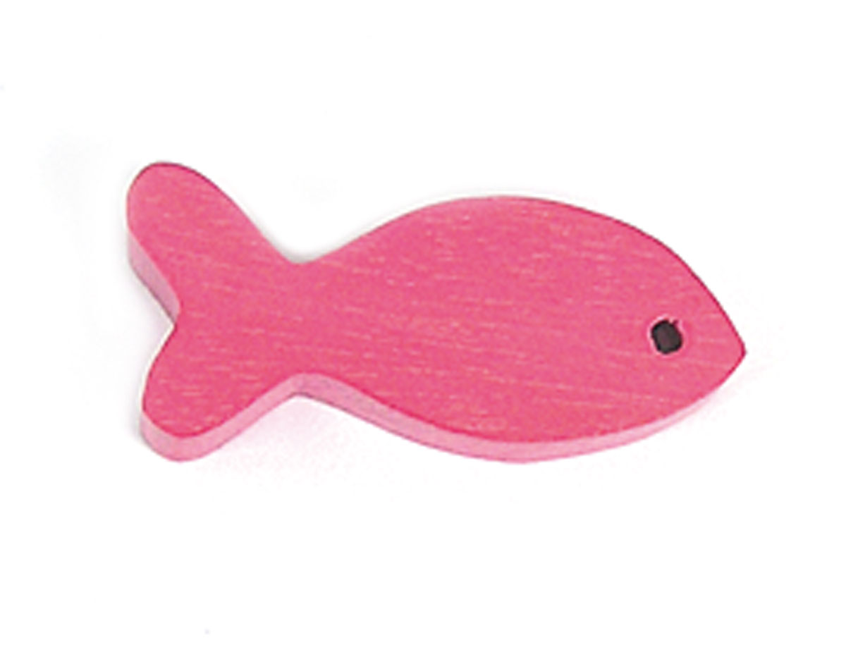 Z16635 16635 Colgante madera pez encerada rosada Innspiro