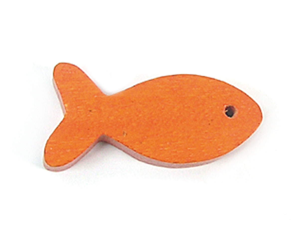 16639 Z16639 Colgante madera pez encerada naranja Innspiro