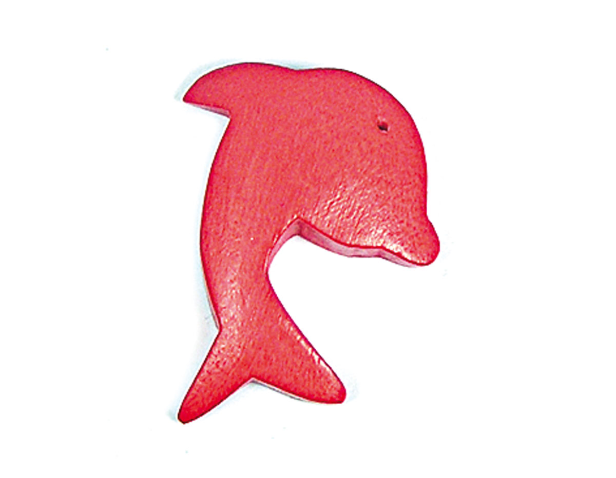 Z16644 16644 Colgante madera delfin encerada roja Innspiro