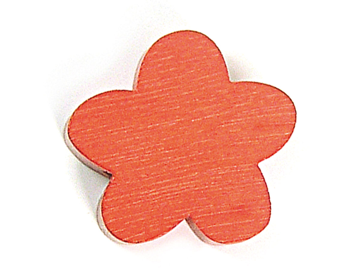 Z16664 16664 Perle en bois fleur ciree rouge Innspiro