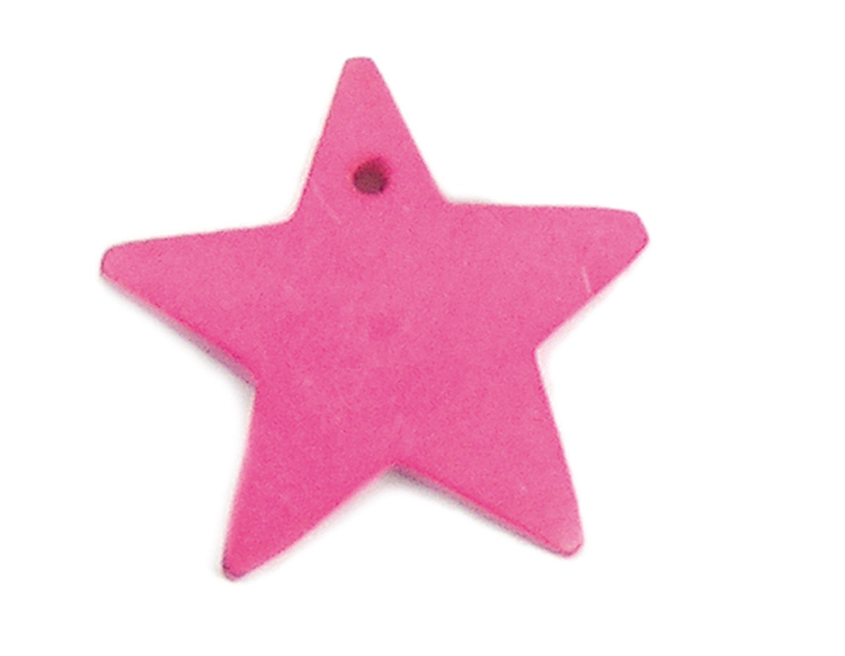 Z16675 16675 Colgante madera estrella encerada rosada Innspiro