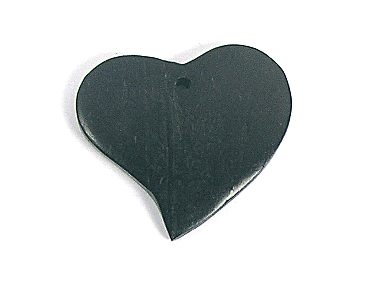 Z16701 16701 Pendentif bois coeur cire noir Innspiro