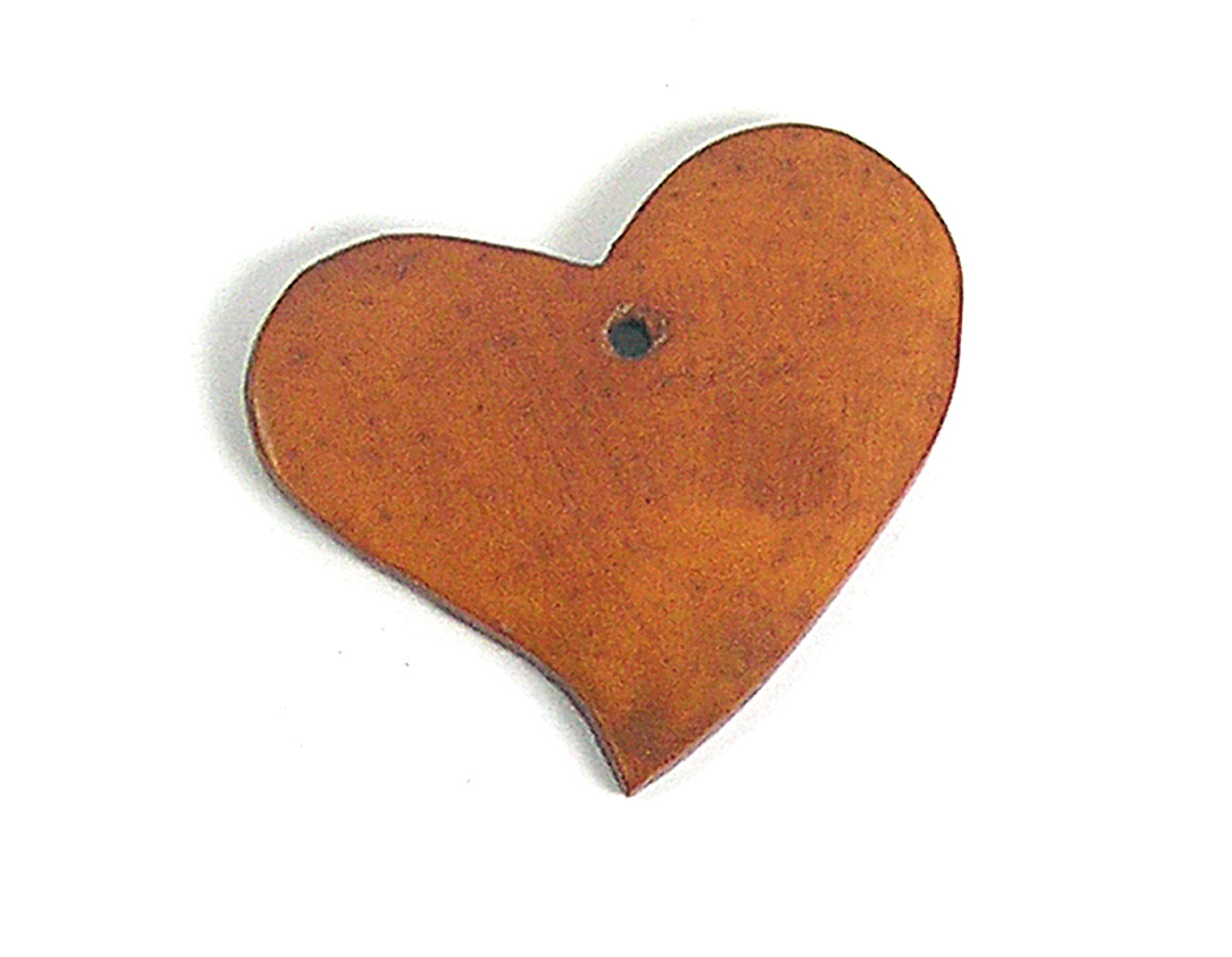 Z16703 16703 Colgante madera corazon encerada marron Innspiro