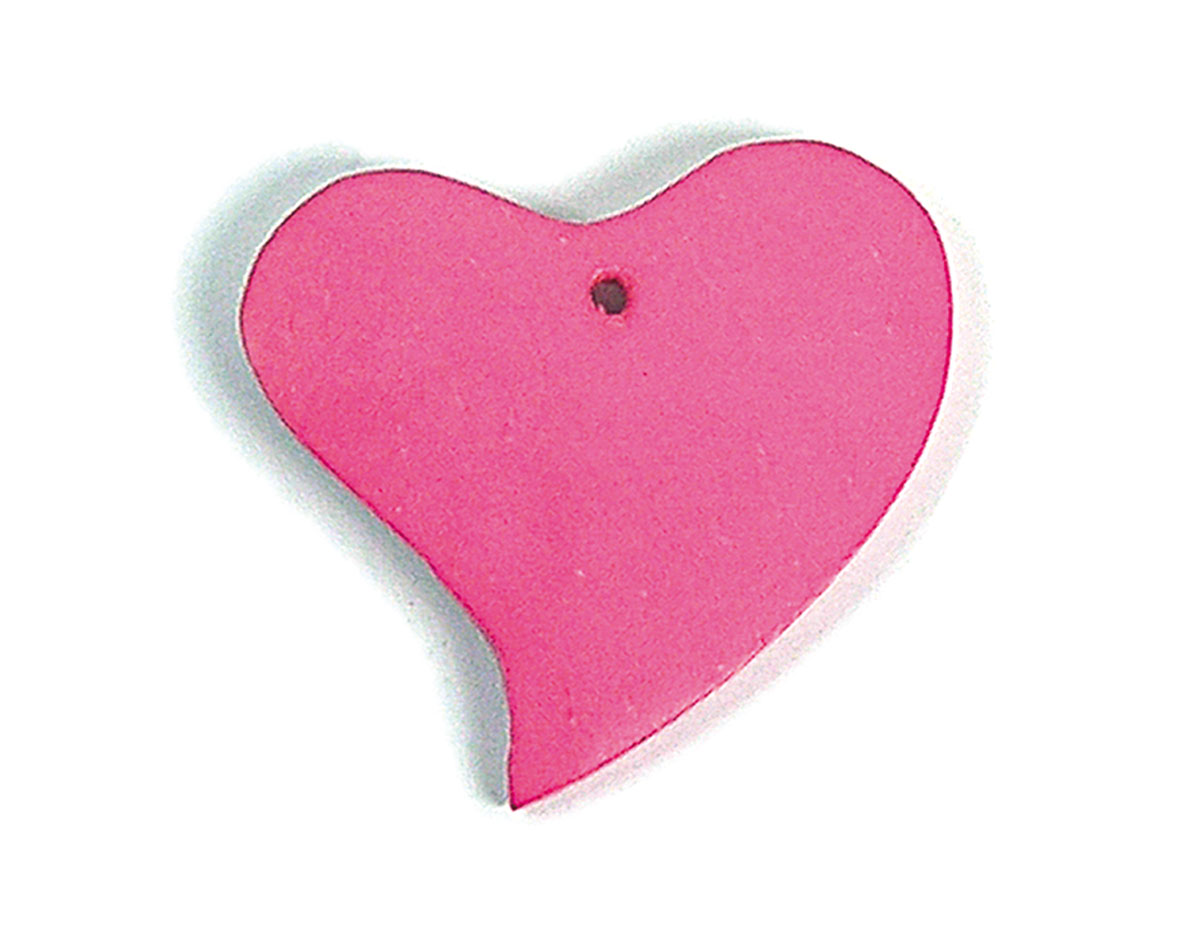 16705 Z16705 Colgante madera corazon encerada rosada Innspiro