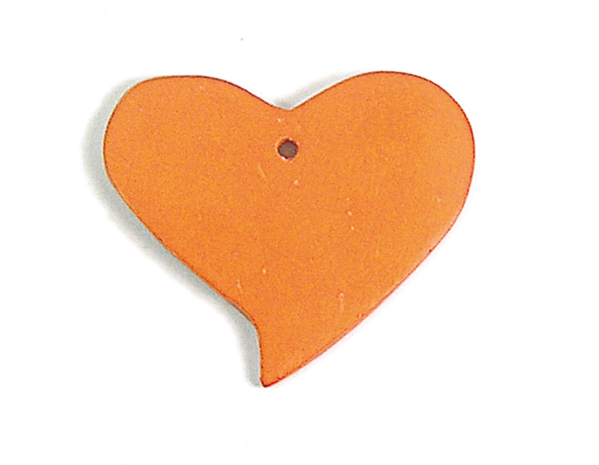 Z16709 16709 Colgante madera corazon encerada naranja Innspiro