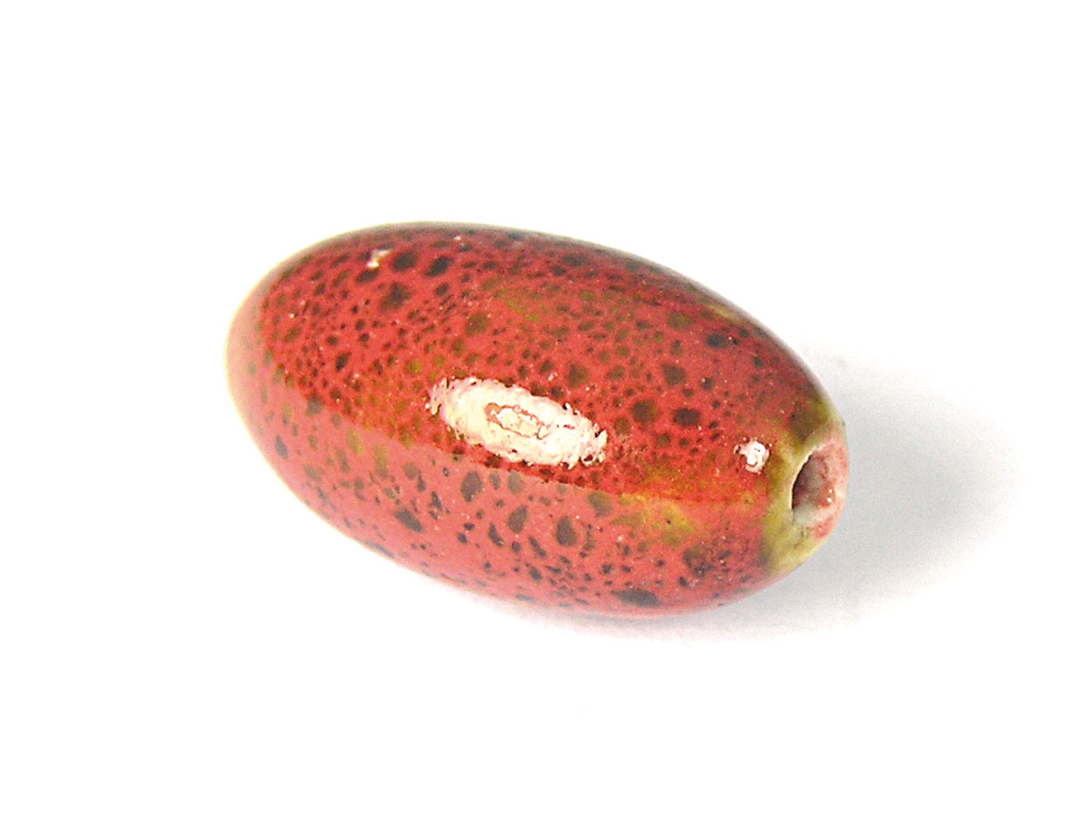 17119 Z17119 Perle ceramique ovale rouge Innspiro