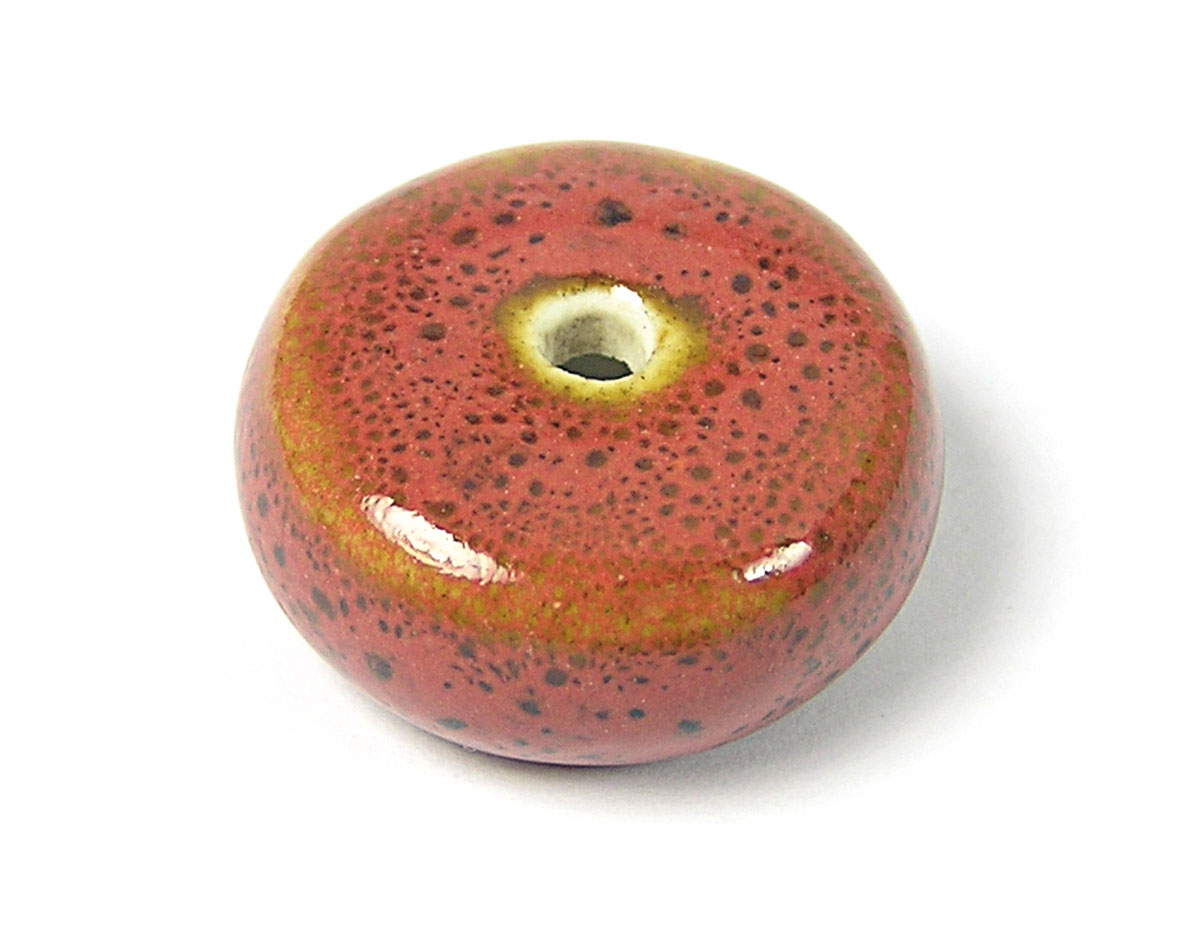 17122 Z17122 Perle ceramique disque rouge Innspiro
