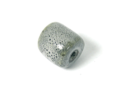 17128 Z17128 Cuenta ceramica cilindro pequeno gris Innspiro - Ítem
