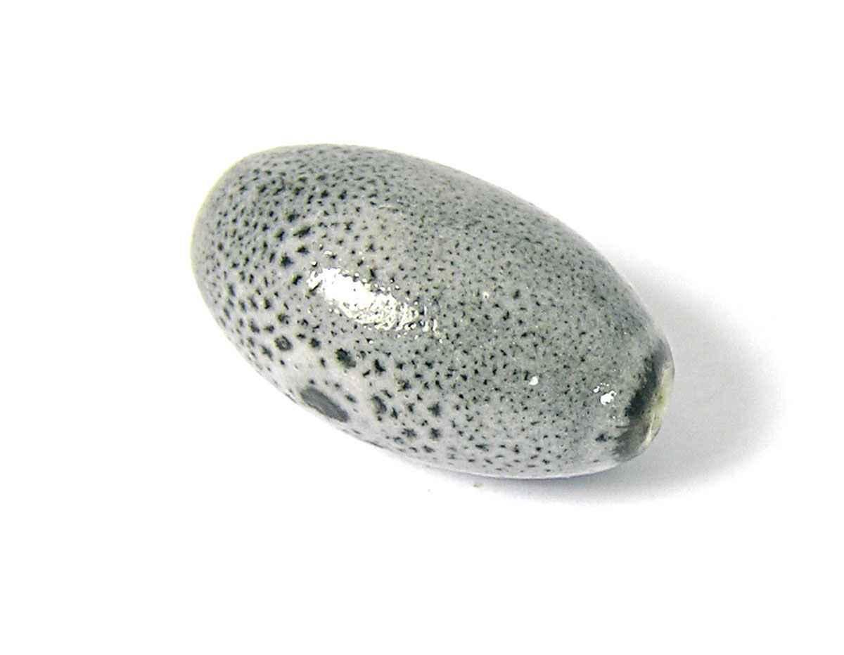 Z17131 17131 Perle ceramique ovale grise Innspiro